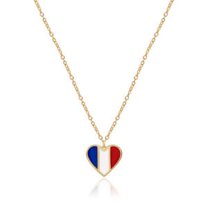 French Flag Heart Pendant – PND-013