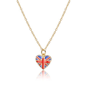 Union Jack heart Pendant – PND-002